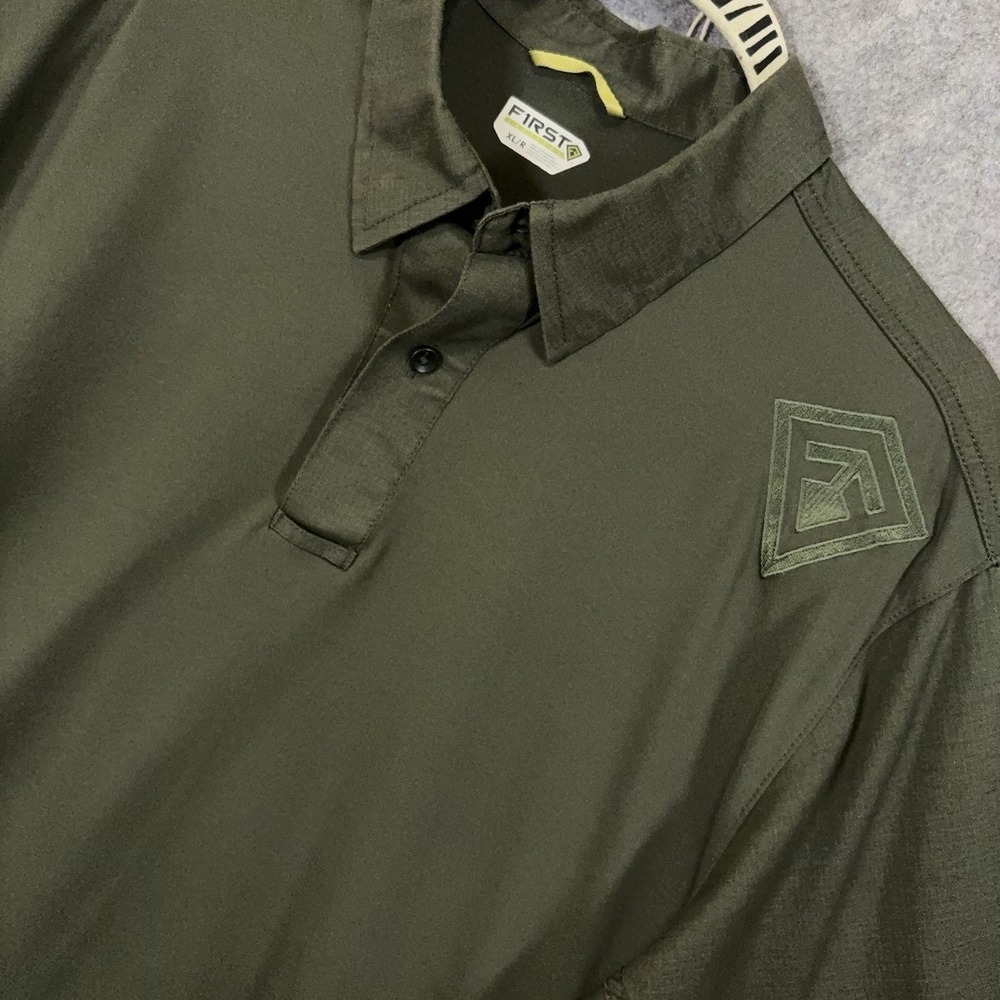 First Tactical V2 Performance Polo Shirt Mens XL Army Green 2-Way Stretch Rugged
